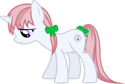 Size: 3148x2132 | Tagged: safe, artist:cranberry-tofu, imported from derpibooru, oc, oc only, oc:whisper call, pony, unicorn, bow, female, mare, sad, simple background, solo, tail bow, transparent background, vector