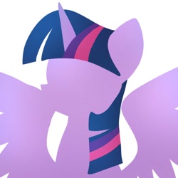 Size: 768x768 | Tagged: safe, artist:namaenonaipony, imported from derpibooru, twilight sparkle, alicorn, pony, female, mare, minimal coloring, solo, twilight sparkle (alicorn)