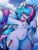 Size: 1536x2048 | Tagged: safe, artist:canvymamamoo, imported from derpibooru, imported from ponybooru, oc, oc only, oc:echy, anthro, pegasus, semi-anthro, belly button, breasts, butt freckles, cellphone, chest fluff, collar, ear fluff, ears, fangs, female, freckles, holding, lidded eyes, mare, open mouth, phone, selfie, shoulder freckles, smartphone, smiling, solo, unshorn fetlocks