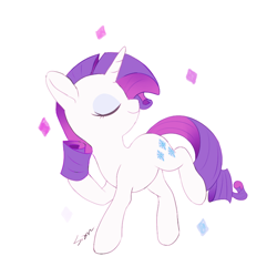 Size: 800x800 | Tagged: safe, artist:sion, imported from derpibooru, rarity, pony, unicorn, cute, eyes closed, female, mare, profile, raribetes, simple background, solo, white background