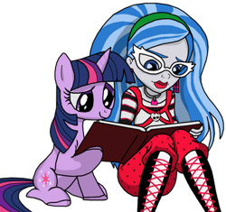 Size: 400x376 | Tagged: safe, artist:caveman-leon, imported from derpibooru, twilight sparkle, undead, unicorn, zombie, book, ghoulia yelps, it came from deviantart, monster high, simple background, transparent background, unicorn twilight