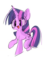 Size: 1080x1455 | Tagged: safe, artist:pnpn_721, imported from derpibooru, twilight sparkle, pony, unicorn, happy, sketch, smiling, solo, unicorn twilight