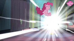 Size: 1136x640 | Tagged: safe, imported from derpibooru, screencap, pinkie pie, power ponies (episode), cute, diapinkes, jumping, portal