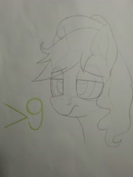 Size: 3120x4160 | Tagged: safe, artist:sefastpone, oc, oc:ausdruck, earth pony, pony, female, mare, sketch, tired, traditional art