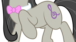 Size: 597x329 | Tagged: safe, artist:kooner-cz, artist:willdrawforfood1, edit, imported from derpibooru, vector edit, octavia melody, earth pony, pony, belly, bowtie, cropped, female, high res, pictures of bellies, raised hoof, simple background, solo, transparent background, vector