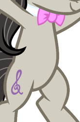 Size: 324x490 | Tagged: safe, artist:uigsyvigvusy, artist:wissle, edit, imported from derpibooru, vector edit, octavia melody, earth pony, pony, belly, bipedal, bowtie, cropped, dab, female, high res, pictures of bellies, simple background, solo, transparent background, vector
