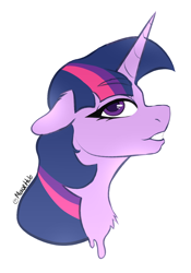 Size: 1366x1950 | Tagged: safe, artist:holomouse, imported from derpibooru, twilight sparkle, alicorn, pony, simple background, solo, twilight sparkle (alicorn), white background