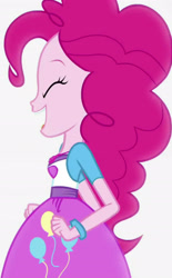 Size: 1920x3089 | Tagged: safe, imported from derpibooru, screencap, pinkie pie, equestria girls, mirror magic, spoiler:eqg specials, ^^, clothes, cropped, cute, cutie mark, cutie mark on clothes, cutie mark skirt, diapinkes, eyes closed, female, geode of sugar bombs, high res, jacket, magical geodes, open mouth, open smile, smiling, solo, upscaled