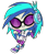 Size: 640x740 | Tagged: safe, alternate version, artist:batipin, imported from derpibooru, dj pon-3, vinyl scratch, equestria girls, chibi, female, headphones, multiple variants, simple background, solo, transparent background