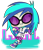 Size: 640x740 | Tagged: safe, alternate version, artist:batipin, imported from derpibooru, dj pon-3, vinyl scratch, equestria girls, chibi, female, friday night funkin', multiple variants, simple background, solo, transparent background