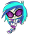 Size: 640x740 | Tagged: safe, alternate version, artist:batipin, imported from derpibooru, dj pon-3, vinyl scratch, equestria girls, chibi, female, multiple variants, simple background, solo, transparent background