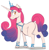 Size: 1645x1676 | Tagged: safe, artist:marsminer, imported from derpibooru, princess amore, pony, unicorn, belly, big belly, crown, female, jewelry, looking back, mare, pregamore, pregnant, regalia, smiling, solo