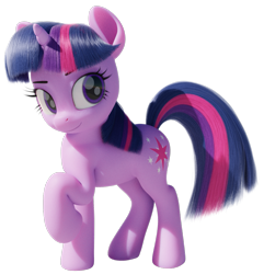 Size: 965x1000 | Tagged: safe, artist:therealdjthed, imported from derpibooru, twilight sparkle, pony, unicorn, 3d, blender, cute, female, mare, raised hoof, simple background, solo, transparent background, twiabetes, unicorn twilight