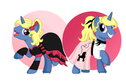 Size: 1280x820 | Tagged: safe, artist:tenderrain-art, artist:tenderrain46, imported from derpibooru, oc, oc only, oc:azure/sapphire, pony, unicorn, can-can dress, clothes, crossdressing, dress, femboy, lipstick, male, poodle skirt, saloon girl, simple background, skirt, solo, transparent background