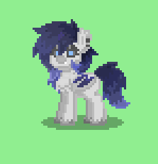 Size: 223x231 | Tagged: safe, imported from derpibooru, oc, oc only, unnamed oc, bat pony, pony, pony town, bat pony oc, bat wings, blue eyes, blue mane, chest fluff, solo, wings