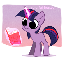 Size: 1202x1137 | Tagged: safe, artist:syrupyyy, artist:watchoutoprah, imported from derpibooru, twilight sparkle, pony, unicorn, blank flank, book, cute, female, filly, filly twilight sparkle, glowing horn, horn, levitation, magic, reading, solo, telekinesis, that pony sure does love books, twiabetes, unicorn twilight, younger