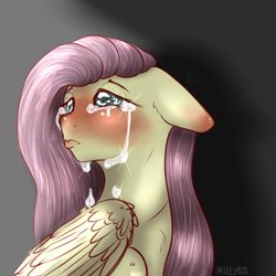 Size: 3000x3000 | Tagged: safe, artist:mikeyboo, derpibooru exclusive, imported from derpibooru, fluttershy, pegasus, pony, blushing, crying, pouty lips, sad, sketchy, solo, teary eyes, vent art