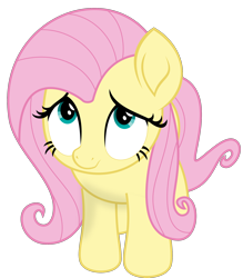 Size: 2000x2281 | Tagged: safe, artist:keronianniroro, imported from derpibooru, fluttershy, pegasus, pony, my little pony: the movie, cute, female, high res, looking up, mare, shyabetes, simple background, solo, transparent background, vector