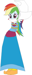 Size: 427x978 | Tagged: safe, artist:caido58, imported from derpibooru, rainbow dash, equestria girls, arm behind back, bondage, bound and gagged, cloth gag, dutch, gag, rope, simple background, solo, tied up, transparent background