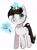 Size: 1500x2001 | Tagged: safe, artist:ekot, imported from derpibooru, oc, oc only, oc:heart void, pony, unicorn, chibi, food, glowing horn, horn, knife, magic, male, oda 997, potato, simple background, solo, stallion, telekinesis