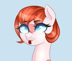 Size: 2000x1700 | Tagged: safe, artist:plaguemare, imported from derpibooru, oc, oc only, oc:chip breeze, pony, :p, bust, female, hypnosis, hypnotized, mare, mlem, portrait, silly, tongue out