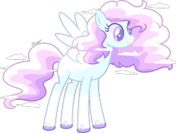 Size: 2682x2024 | Tagged: safe, artist:kurosawakuro, imported from derpibooru, oc, oc only, pegasus, pony, base used, female, magical lesbian spawn, mare, offspring, parent:princess celestia, parent:rainbow dash, parents:dashlestia, simple background, solo, transparent background