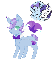 Size: 1024x1118 | Tagged: safe, artist:firefox238, imported from derpibooru, rarity, trixie, oc, female, lesbian, magical lesbian spawn, offspring, parent:rarity, parent:trixie, parents:rarixie, rarixie, shipping, simple background, transparent background