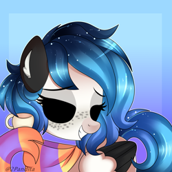 Size: 1855x1852 | Tagged: safe, artist:2pandita, imported from derpibooru, oc, oc only, pegasus, pony, black sclera, coffee cup, coffee mug, cup, female, mare, mug, smiling, solo