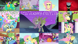 Size: 1280x721 | Tagged: safe, edit, edited screencap, editor:quoterific, imported from derpibooru, screencap, butterscotch sweets, country mile, discord, fast break, fluttershy, gallus, neon brush, ocellus, private pansy, rarity, saddle rager, sandbar, silverstream, smolder, spike, twilight sparkle, yona, alicorn, yak, green isn't your color, hearth's warming eve (episode), horse play, hurricane fluttershy, magic duel, make new friends but keep discord, power ponies (episode), scare master, season 1, season 2, season 3, season 4, season 5, season 6, season 8, season 9, sparkle's seven, suited for success, the crystal empire, viva las pegasus, catsuit, clothes, cosplay, costume, crown, dangerous mission outfit, disguise, dress, flutterbat costume, flutterhulk, flutterrange, flutterspy, food, gala dress, goggles, hard-won helm of the sibling supreme, hoodie, impossibly rich, inanimate tf, jewelry, jousting outfit, las pegasus resident, modelshy, orange, orangified, power ponies, regalia, shylestia, student six, transformation, twilight sparkle (alicorn)