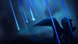 Size: 3840x2160 | Tagged: safe, artist:tenebrisnoctus, imported from derpibooru, princess luna, alicorn, pony, female, mare, solo, spread wings, wings