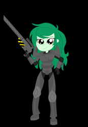 Size: 3120x4500 | Tagged: safe, artist:wallbeige, wallflower blush, equestria girls, enclave, enclave armor, fallout, laser rifle, solo