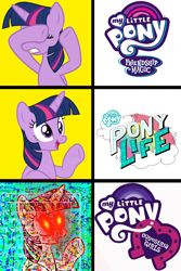 Size: 1024x1536 | Tagged: safe, imported from derpibooru, twilight sparkle, alicorn, pony, equestria girls, my little pony: pony life, based, covering eyes, drake, drama, female, g4.5, meme, op is a duck, pony life, teeth, twilight sparkle (alicorn)