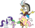 Size: 2950x2344 | Tagged: safe, artist:georgegarza01, artist:spottedlions, edit, imported from derpibooru, discord, fluttershy, rarity, spike, draconequus, dragon, pegasus, pony, unicorn, dragon dropped, cute, discoshy, female, holding claws, holding hands, holding hooves, hug, interspecies, male, shipping, show accurate, simple background, smiling, sparity, straight, transparent background, vector, winged spike, wings