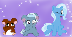 Size: 3060x1600 | Tagged: safe, artist:edwardhamham, artist:jbhamham, imported from derpibooru, trixie, oc, oc:edward, hamster, character to character, collaboration, hamtaro, male to female, non-mlp oc, rule 63, transformation, transformation sequence, transgender transformation