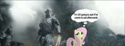 Size: 1920x714 | Tagged: safe, imported from derpibooru, fluttershy, orc, pegasus, azog