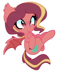 Size: 1276x1553 | Tagged: safe, artist:kindakismet, imported from derpibooru, oc, oc only, bat pony, pony, fangs, smiling, solo, spread wings, wings