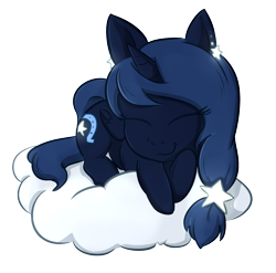 Size: 1536x1520 | Tagged: safe, artist:foxhatart, imported from derpibooru, oc, oc only, oc:night star, alicorn, pony, chibi, cloud, female, mare, simple background, solo, transparent background