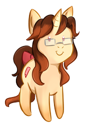 Size: 1344x1888 | Tagged: safe, artist:foxhatart, imported from derpibooru, oc, oc only, oc:autumn scribble, pony, unicorn, chibi, female, glasses, mare, simple background, solo, transparent background