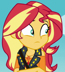 Size: 946x1040 | Tagged: safe, imported from derpibooru, screencap, sunset shimmer, equestria girls, equestria girls series, forgotten friendship, cropped, geode of empathy, magical geodes, solo