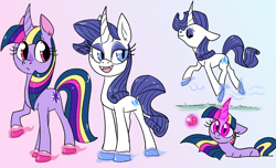 Size: 1974x1202 | Tagged: safe, artist:northernlightsone, imported from derpibooru, rarity, twilight sparkle, ghost, ghost pony, pony, undead, unicorn, alternate hairstyle, alternate universe, apple, bedroom eyes, curved horn, duo, eyes closed, fangs, female, floating, food, glowing horn, horn, levitation, magic, mare, open mouth, raised hoof, telekinesis, unicorn twilight