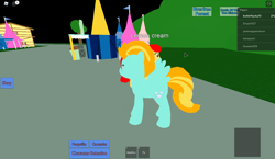Size: 1440x837 | Tagged: safe, imported from derpibooru, screencap, lightning dust, oc, pegasus, pony, 3d, ponyville, roblox, wrong cutie mark