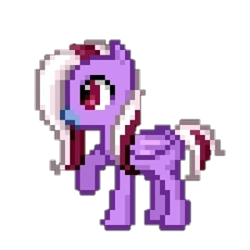 Size: 320x320 | Tagged: artist needed, safe, imported from derpibooru, oc, oc only, oc:lavender sound, pegasus, pony, female, mare, pixel art, simple background, solo, transparent background