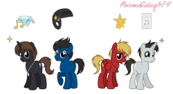 Size: 2265x1233 | Tagged: safe, artist:boringbases, artist:prismagalaxy514, imported from derpibooru, earth pony, pegasus, pony, unicorn, band, base used, big time rush, carlos garcia, carlos pena, crossover, james diamond, james maslow, jewelry, kendall knight, kendall schmidt, logan henderson, logan mitchell, necklace, ponified, simple background, solo, transparent background