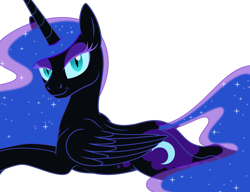 Size: 2382x1830 | Tagged: safe, artist:grypher, imported from derpibooru, nightmare moon, alicorn, pony, bedroom eyes, butt, female, looking at you, lying down, mare, missing accessory, plot, sexy, simple background, solo, stupid sexy nightmare moon, transparent background, vector
