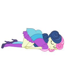 Size: 2952x2952 | Tagged: safe, artist:gmaplay, imported from derpibooru, bon bon, sweetie drops, human, equestria girls, life is a runway, ass, ass up, bon butt, butt, face down ass up, simple background, sleeping, solo, transparent background