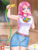 Size: 1500x2000 | Tagged: safe, artist:focusb, imported from derpibooru, pinkie pie, equestria girls, legend of everfree, armpits, belt, blue eyes, breasts, bucket, bucket of water, busty pinkie pie, camp everfree logo, camp everfree outfits, clothes, denim shorts, female, hose, human coloration, indoors, night, open mouth, pink hair, sexy, shorts, smiling, solo, tree, water, wet, wet clothes, wet shorts