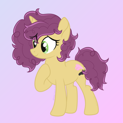 Size: 1700x1700 | Tagged: safe, artist:katelynleeann42, imported from derpibooru, oc, oc only, pony, unicorn, female, mare, simple background, smiling, solo