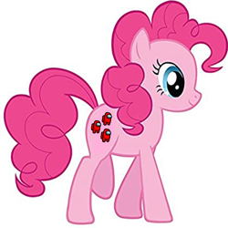 Size: 3070x3070 | Tagged: safe, imported from derpibooru, pinkie pie, pony, among us, cutie mark, meme, simple background, solo