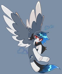 Size: 1000x1199 | Tagged: safe, artist:inkp0ne, artist:softpound, imported from derpibooru, oc, oc only, pegasus, pony, flying, looking at you, raspberry, solo, spread wings, tongue out, wings