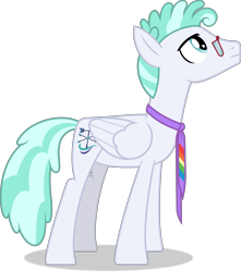 Size: 9080x10290 | Tagged: safe, artist:thatusualguy06, imported from derpibooru, feather flatterfly, pegasus, pony, the summer sun setback, .svg available, absurd resolution, glasses, looking up, male, necktie, show accurate, simple background, solo, stallion, transparent background, vector